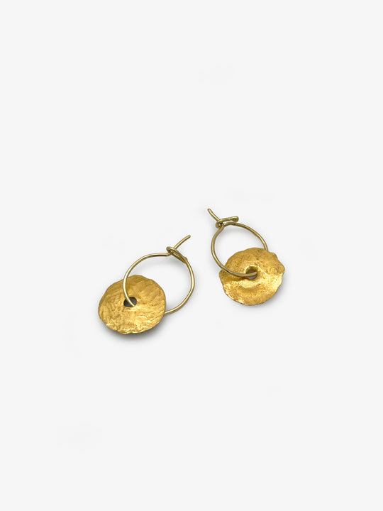 Golden Disc Earrings