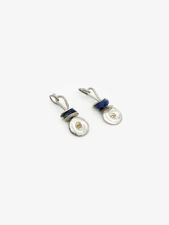Spiral Drop Lapis Earrings (BC273)
