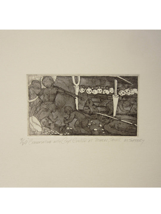 Conversation with Capt Cookie at the Marae Tahiti