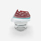 Podette - light blue, pink & red with cylindrical glass base