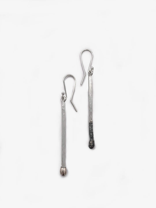 Burnt & Live Match Earrings (DM544) by David McLeod