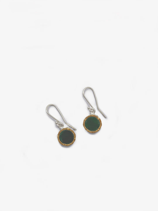 Round Pounamu Earrings