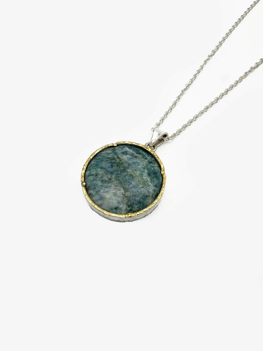 35mm Aotea Stone Pendant Necklace (DM597)