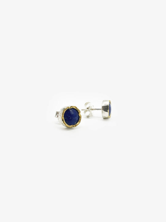 Small Round Lapis Studs (DM608)