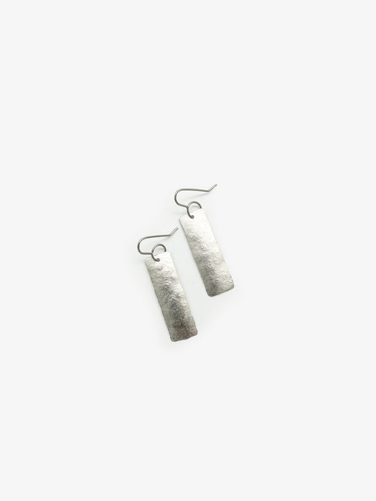 Strips Silver Earrings