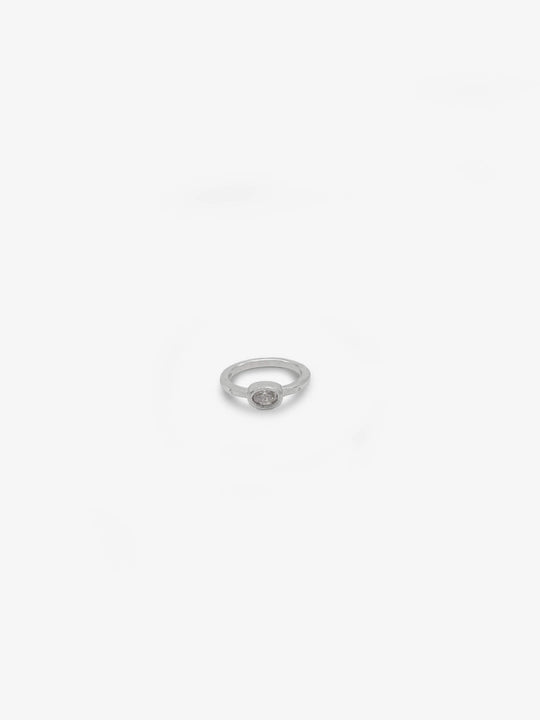 Platinum Oval Champagne Diamond