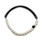 Rubber and Pearl Necklace with Onyx By Lynn Kelly