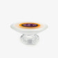 Podette - white, orange & purple with hexagonal glass base