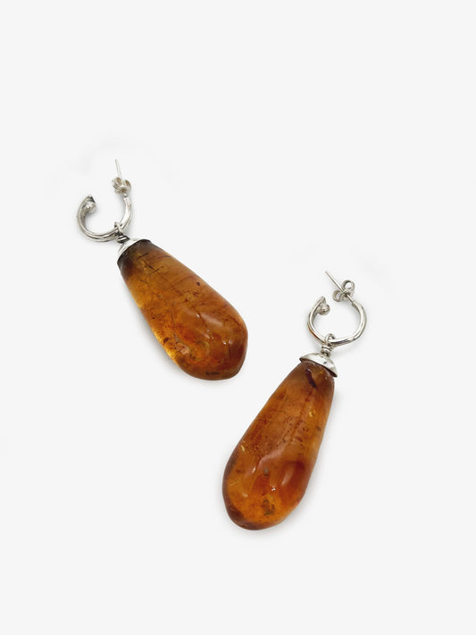 Kauri Gum Large Drops Earrings