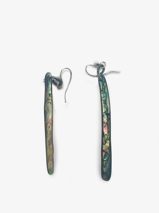 Paua Tusk earrings by Anna Balasoglou