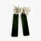 Cabbage Tree Earrings with Greenstone (AB386)