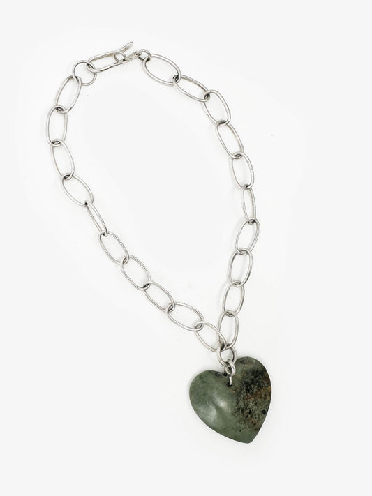Big Green Heat Necklace (AB392)