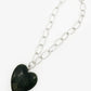 Big Green Heart Necklace (AB394)