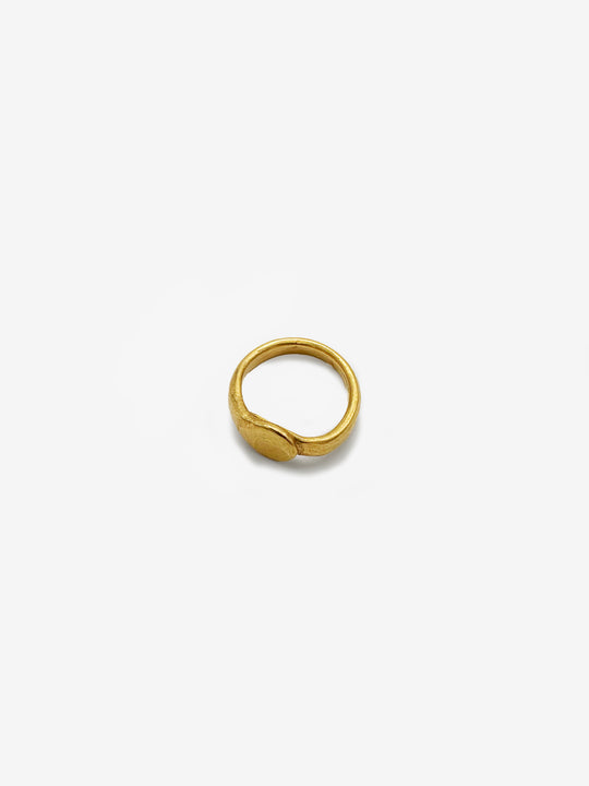 Fused Soft Shape Wrap Gold Ring by Ann Culy