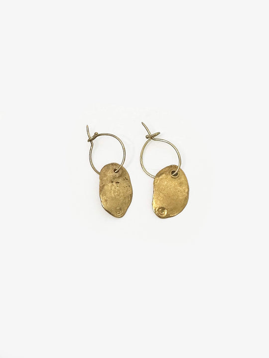22ct Gold Nugget Drop Earrings