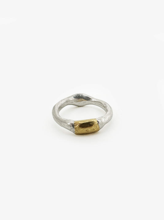 Pure Gold Wrap Fused 999 Silver Ring (AC633)