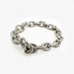 Chain Variable Link Bracelet with Gold Stamped Charm (AC636)