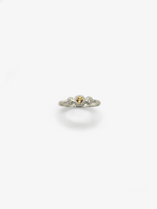 Aura Ring with Citrine & Diamonds