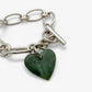 Pounamu Big Green Heart Bracelet
