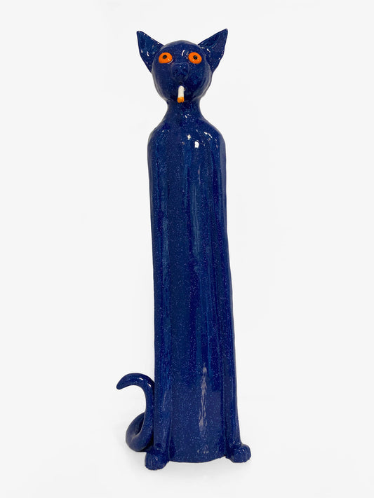 Big Blue Smoking Cat