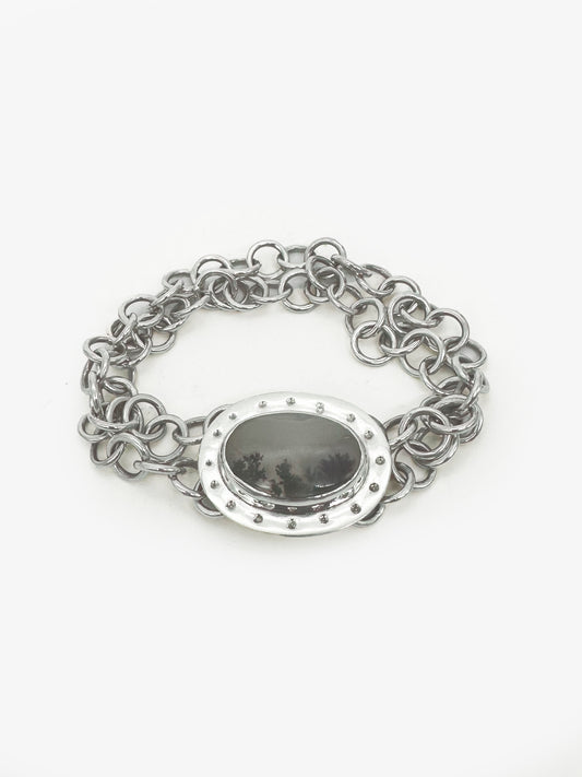 Moss/Landscape Agate Bracelet (CBu76)