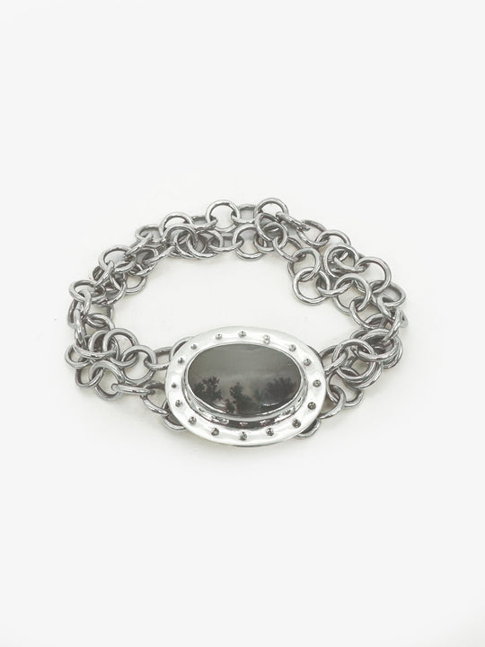 Moss/Landscape Agate Bracelet (CBu76)