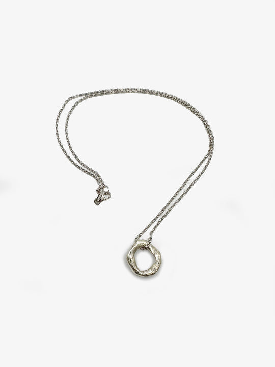 Large Circle Pendant with Diamonds