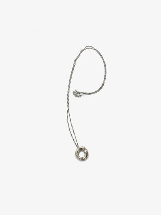 Small Circle Pendant with Sapphire