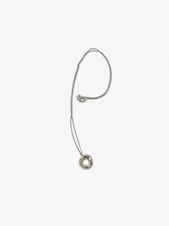 Small Circle Pendant with Sapphire