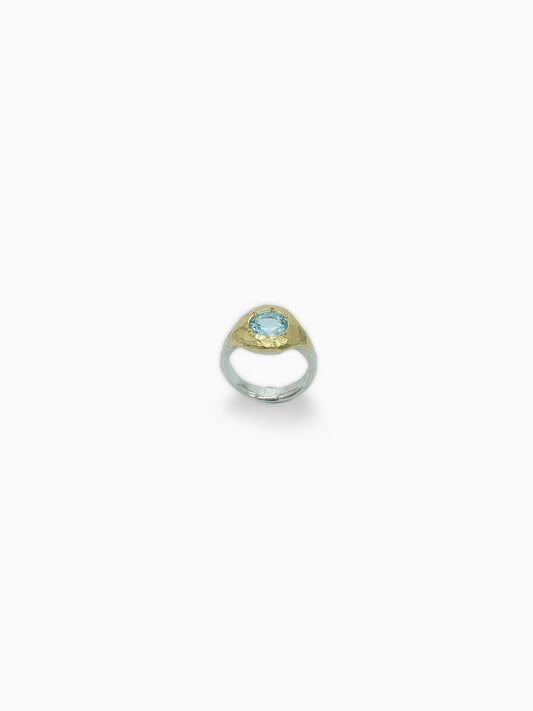 Small Topaz and Gold Ring