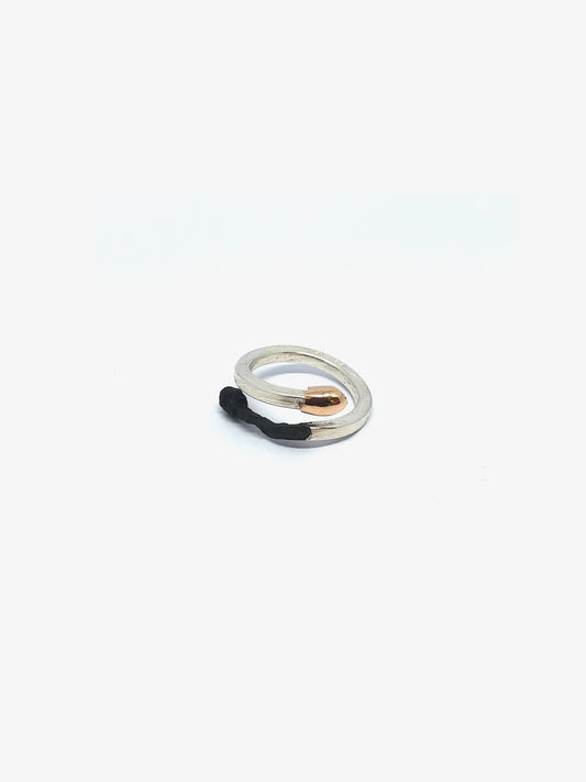 Burnt and Live Match Ring (DM531) by David Mcleod