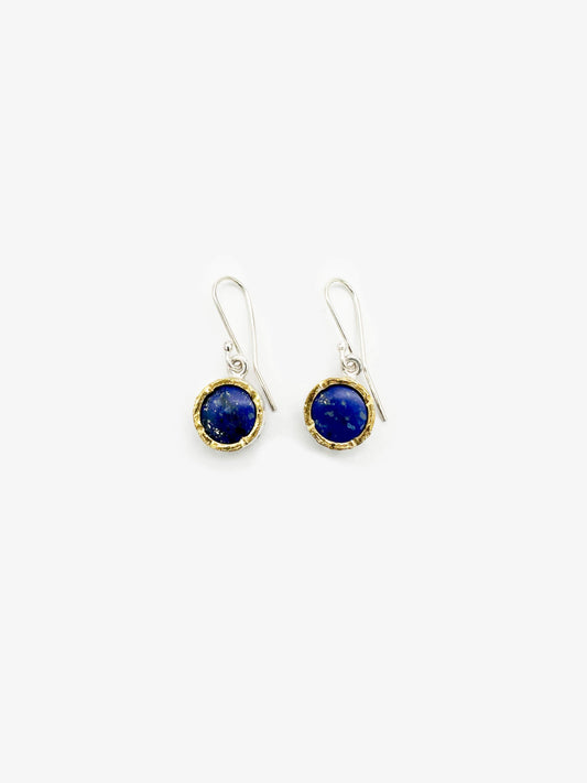 Lapis Round Earrings (DM569) by David McLeod
