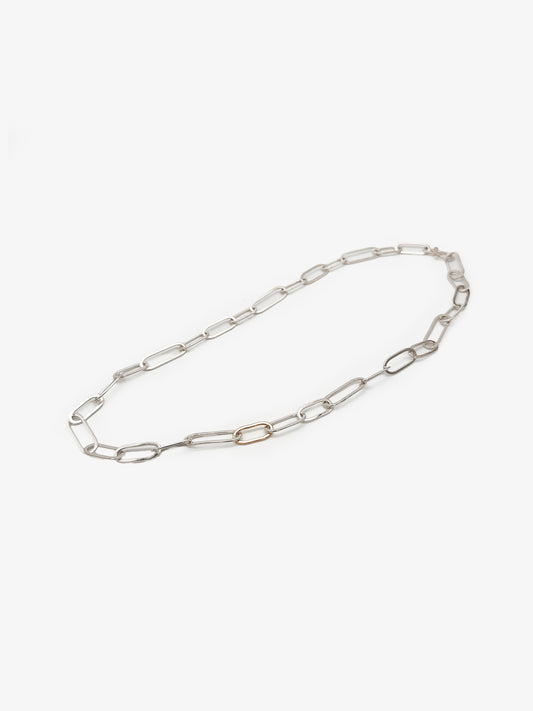 3 Link Chain Necklace - Silver/Gold (DM581)