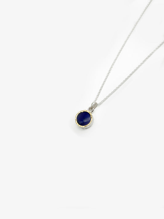 13mm Lapis Pendant Necklace (DM591)