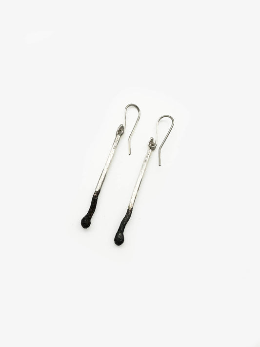2 Burnt Match Earrings (DM610) by David McLeod