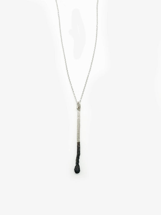 Large Burnt Match Pendant Necklace (DM615)