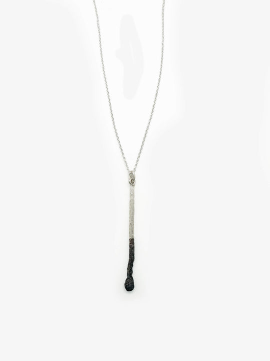 Large Burnt Match Pendant Necklace (DM615)