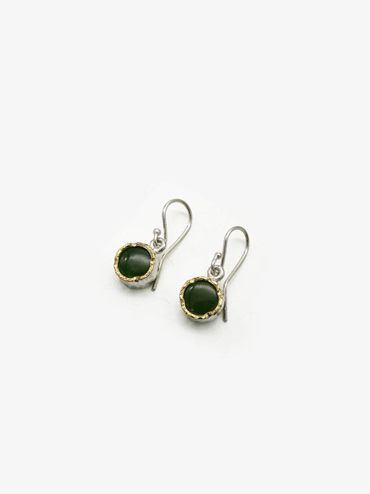 Small Pounamu Drop Earrings (DM620) by David McLeod