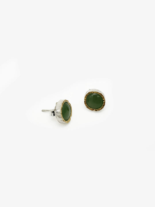 Large Pounamu Stud Earrings (DM622)