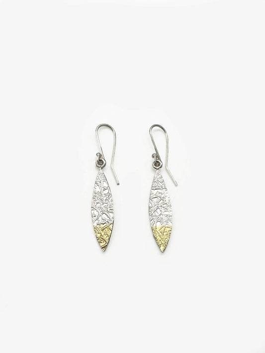 Small Texture Leaf Earrings (DM624)