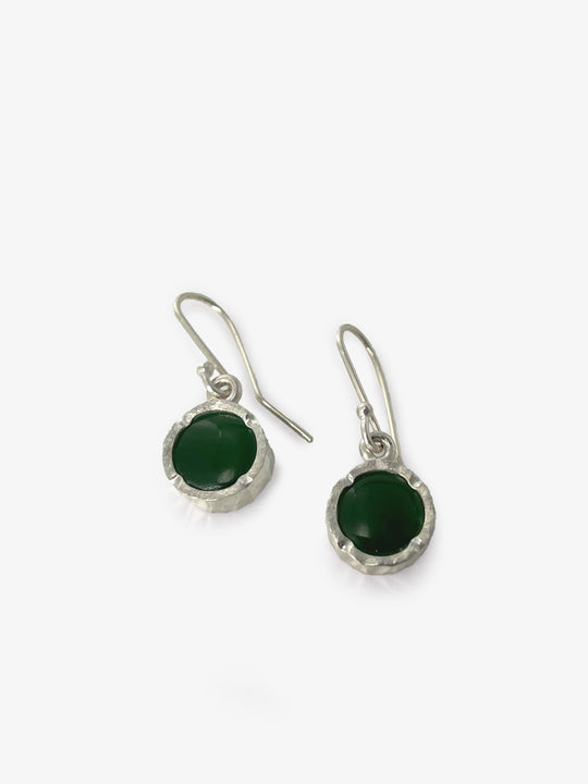 12mm Round Pounamu Earrings