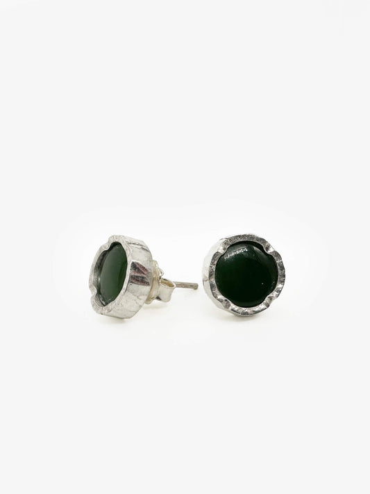 11mm Pounamu Silver Studs (DM648)