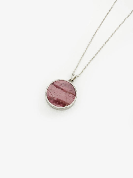 35mm Rhodonite Pendant Necklace (DM651)