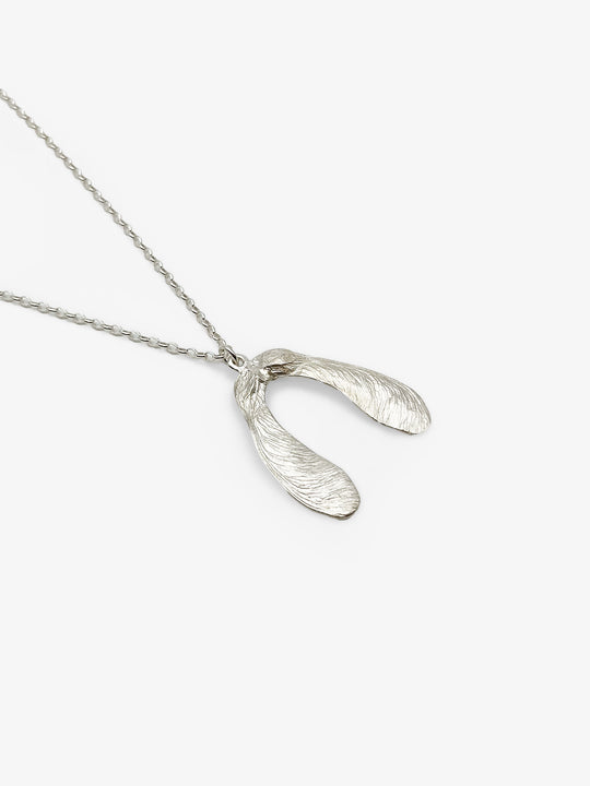 Double Sycamore Seed Necklace