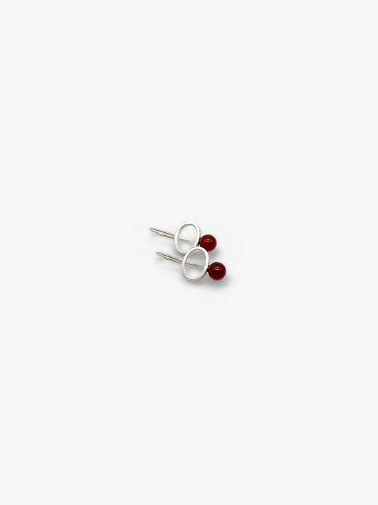 Oval Carnelian Earrings