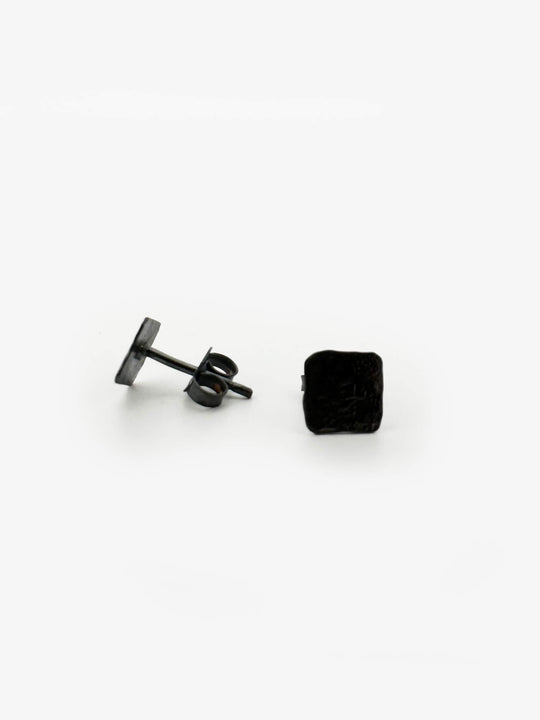 Oxidised Silver Square Studs (IME100)