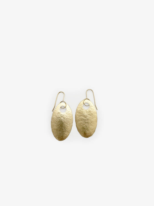 Oval Gold Plated Earrings