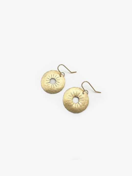 Sun Gold Plated Earrings