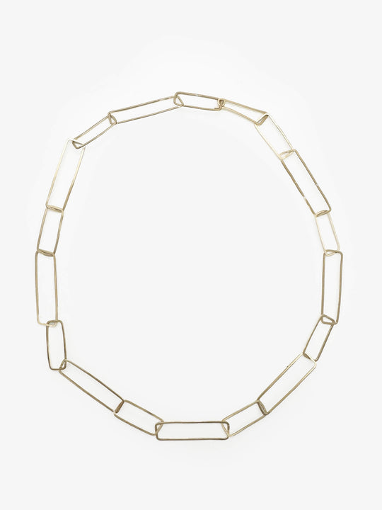Sketches Oblong Gold Plated Necklace (IME40)
