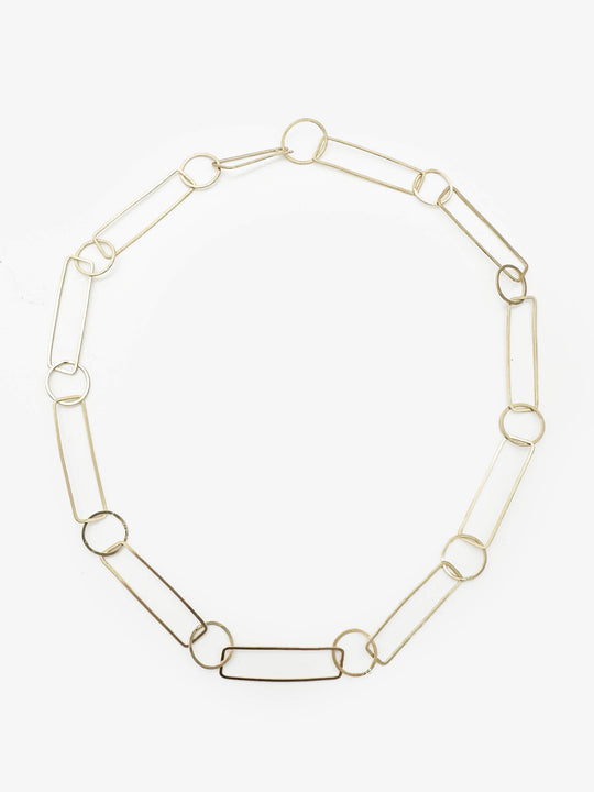 Sketches Round Gold Plated Necklace (IME42)